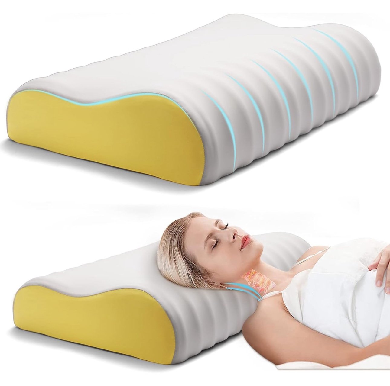 Cervical Neck Pillow for Pain Relief Sleeping