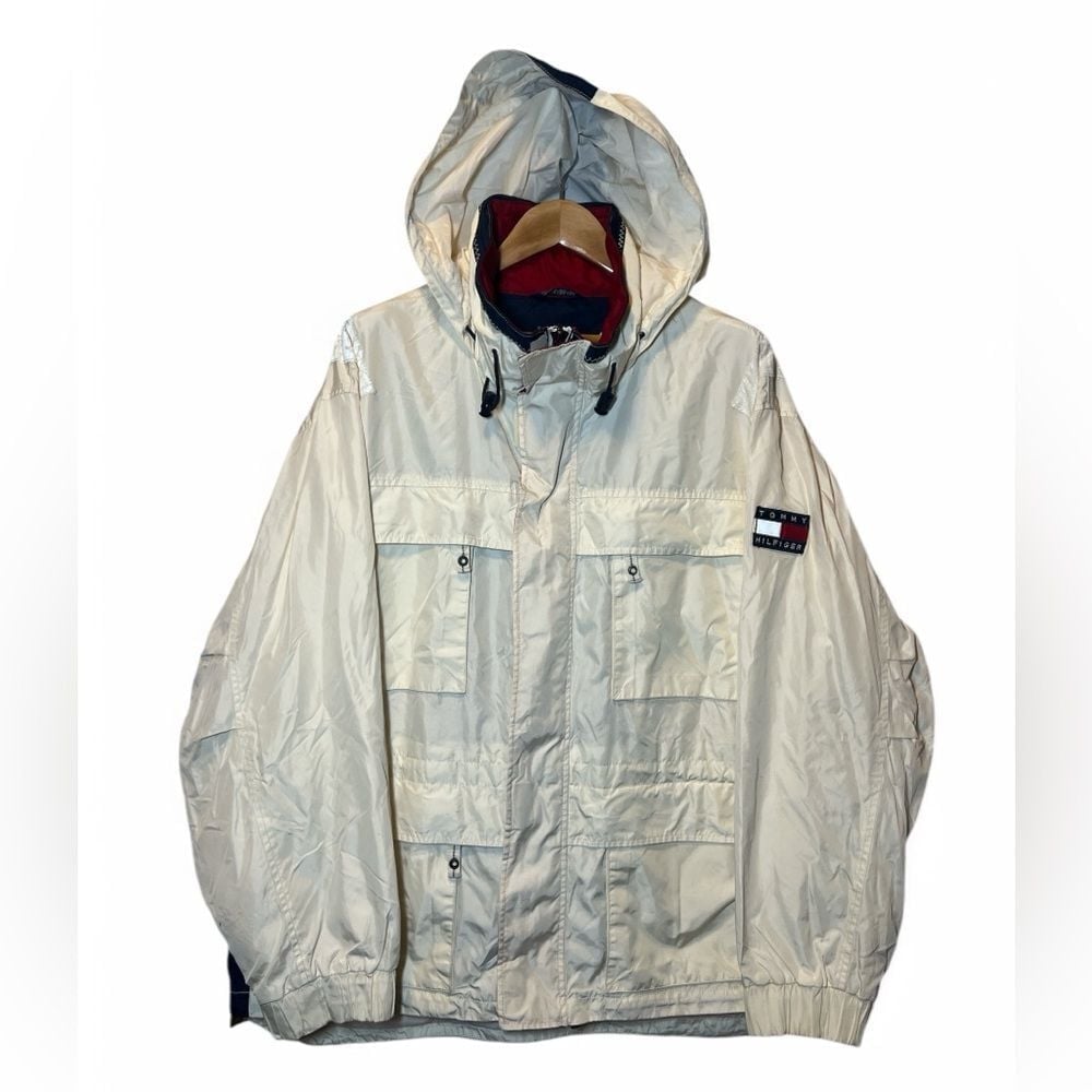 Vintage Tommy Hilfiger XL Yacht Sailing Balaclava Tech Windbreaker Style Jacket
