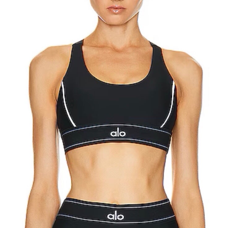 Alo Yoga Airlift Suit Up Bra Black/White XS