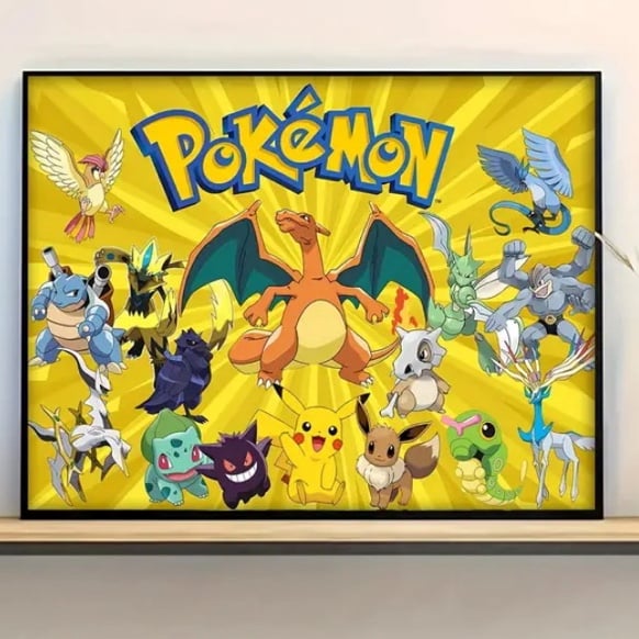 Pokemon Charizard + Pokemon Characters Canvas Poster New