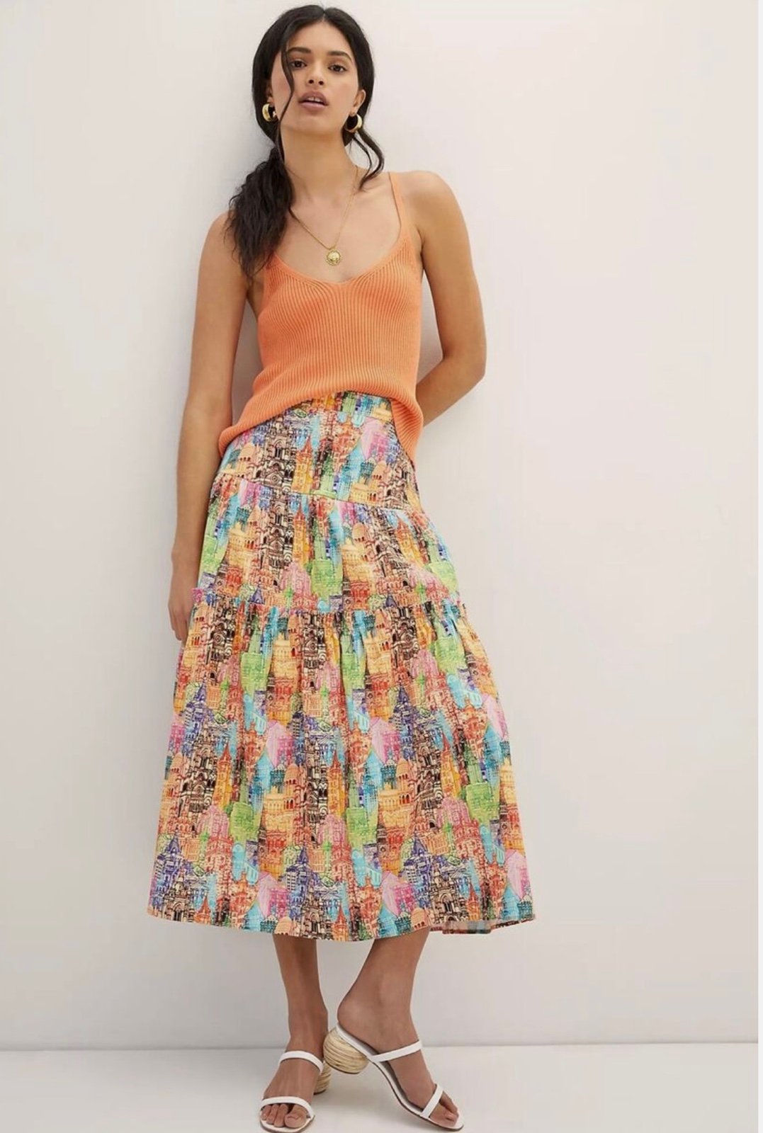 Anthropologie Eva Franco Villa Tiered Maxi Skirt 6