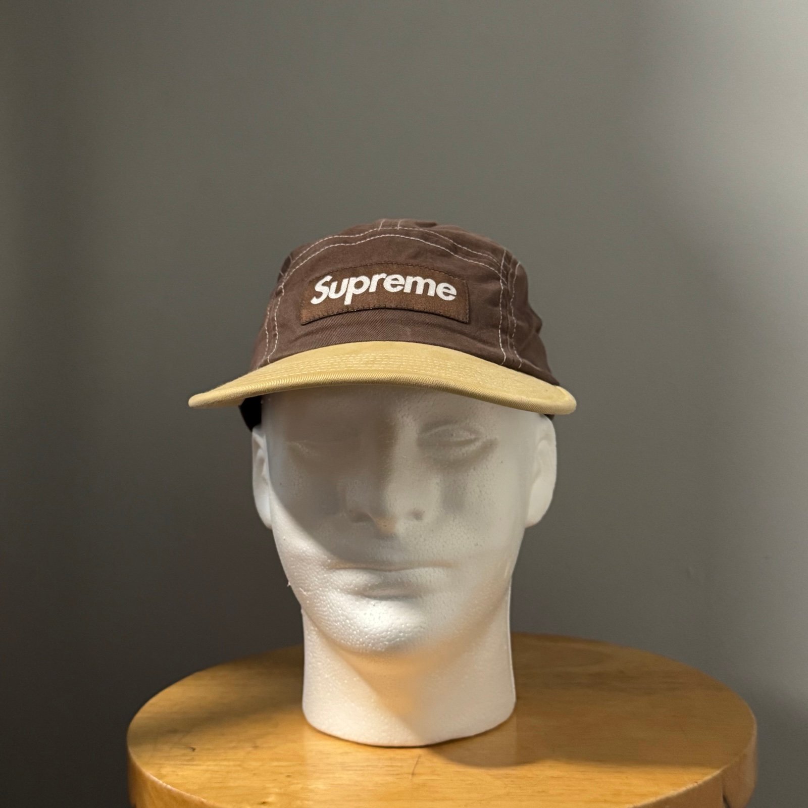 Supreme 2-Tone Twill Camp Cap Brown (SS22) Brand New