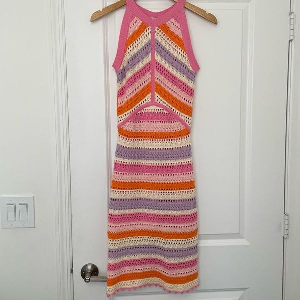 Willow and Wind Crochet Dress Sleeveless Midi
