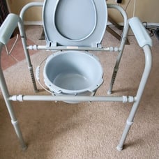 Folding Three-in-One Commode, 350lb Weig