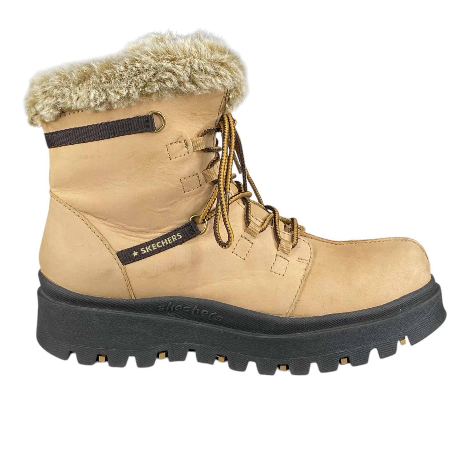 Vintage Y2K Skechers Women’s Jammers Tan Suede Winter Boot Size US 9