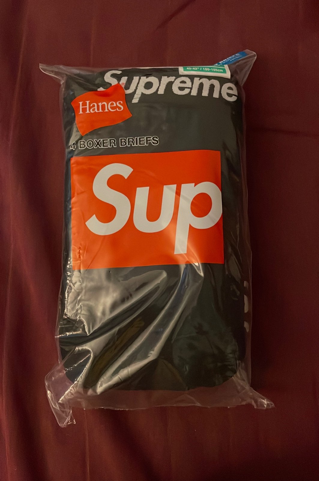 Supreme Hanes Black Boxer Briefs