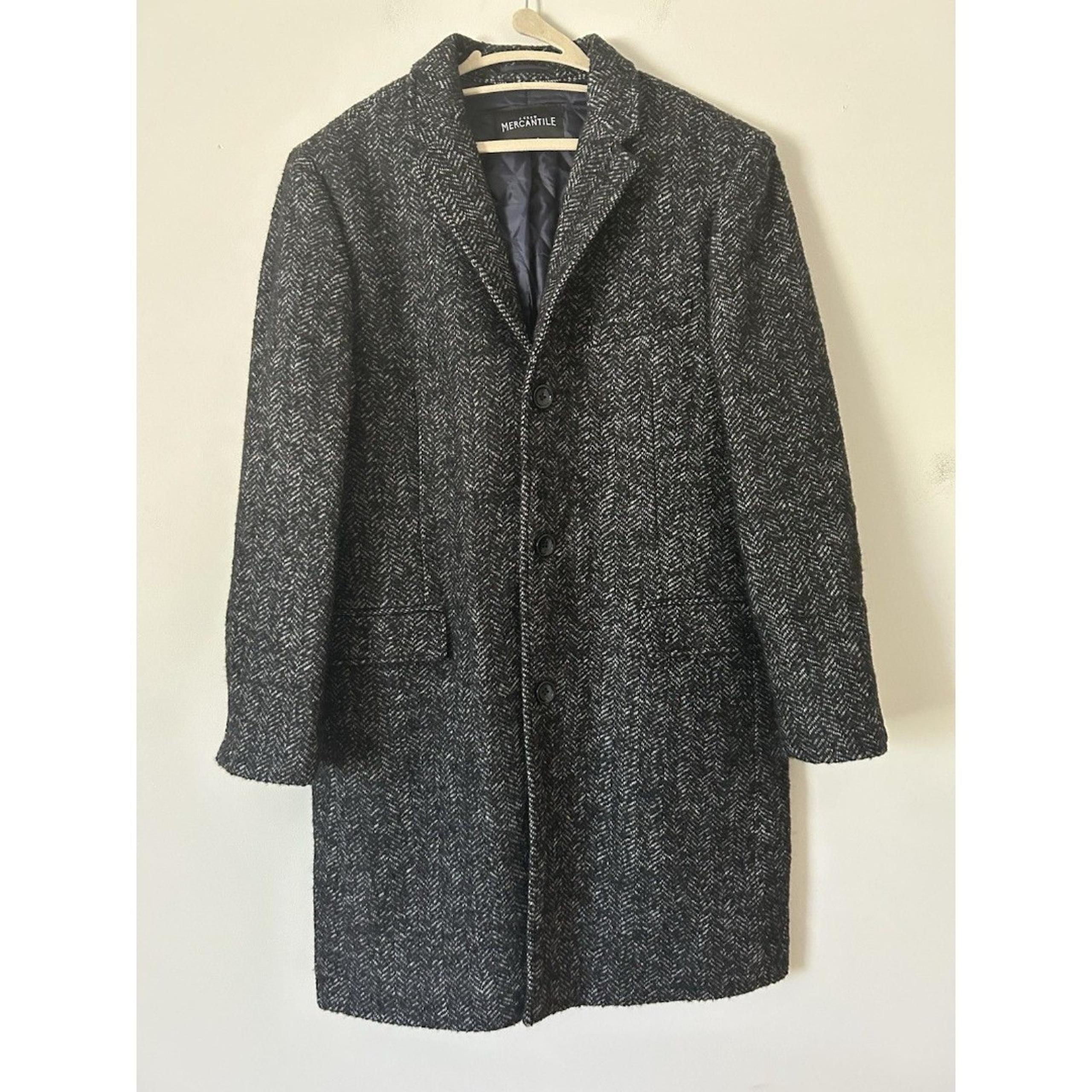 J. Crew Mercantile Men’s NWT Herringbone Trench Coat Wool Blend Size 44
