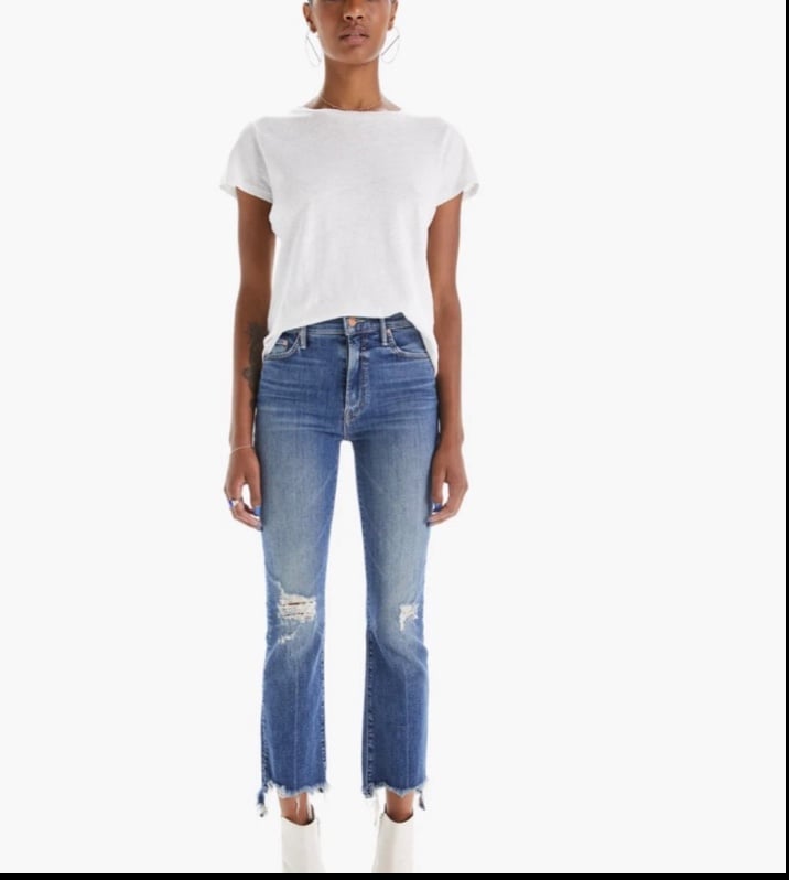 Awesome Mother Denim The Insider Crop Step Chew in Dancing On Coals - Sz 32
