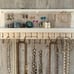 Jewelry Organizer Wall Holder - Rustic White 14