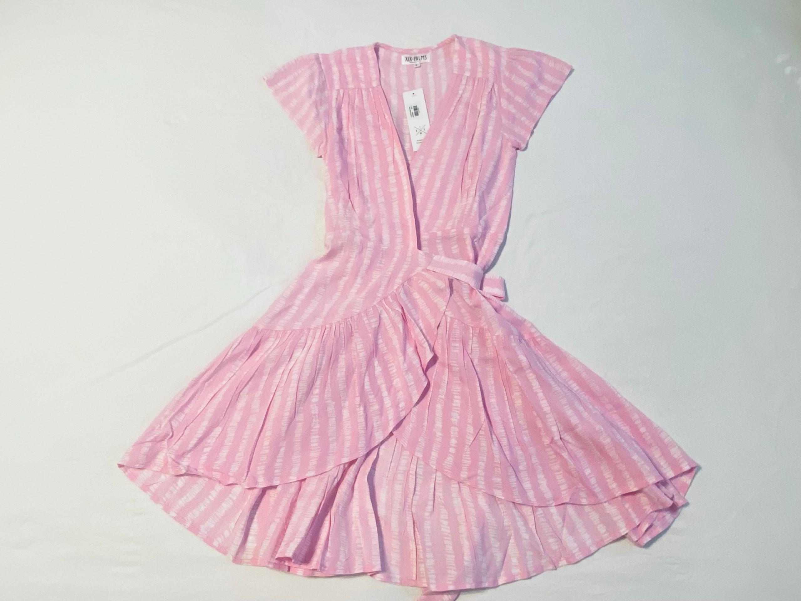 XIX Palms Pink and White Striped Dress