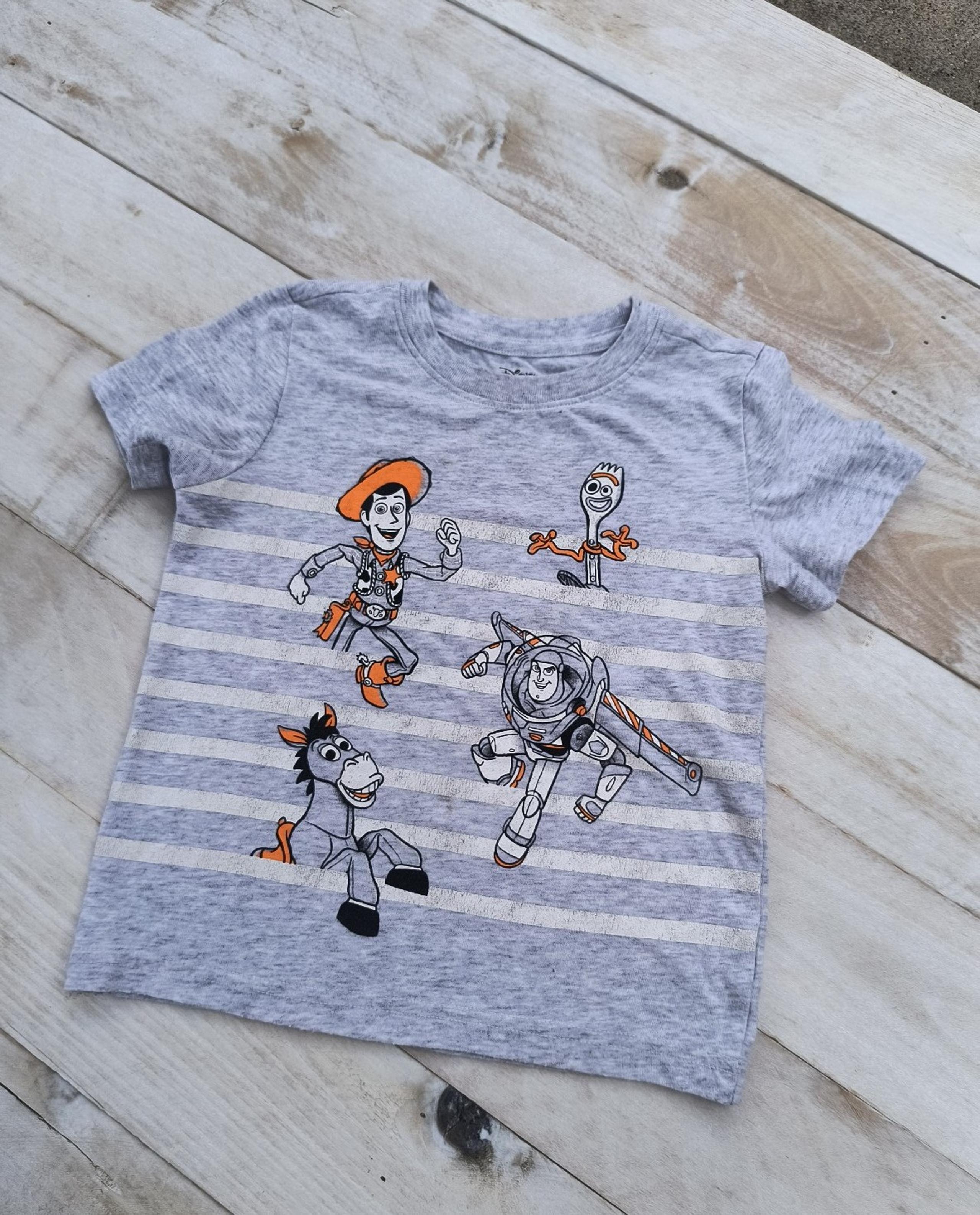 Disney Toy Story Boys Toddler Gray T-shirt Short Sleeve Size 4T Jumping Beans