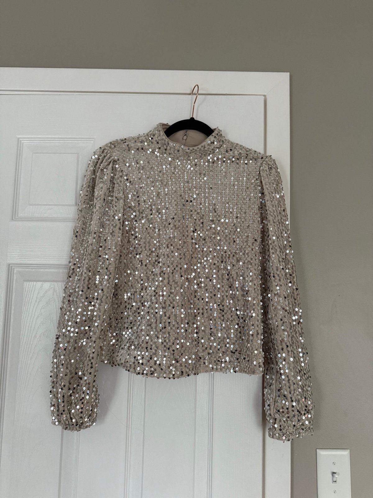 Anthropologie Sanctuary Sequin Embellished Top