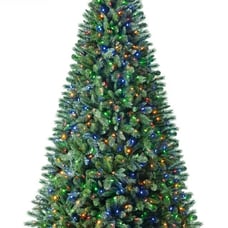 9-FOOT PRE-LIT WOODLAKE SPRUCE COLOR-CHANGING LIGHÌ T-41