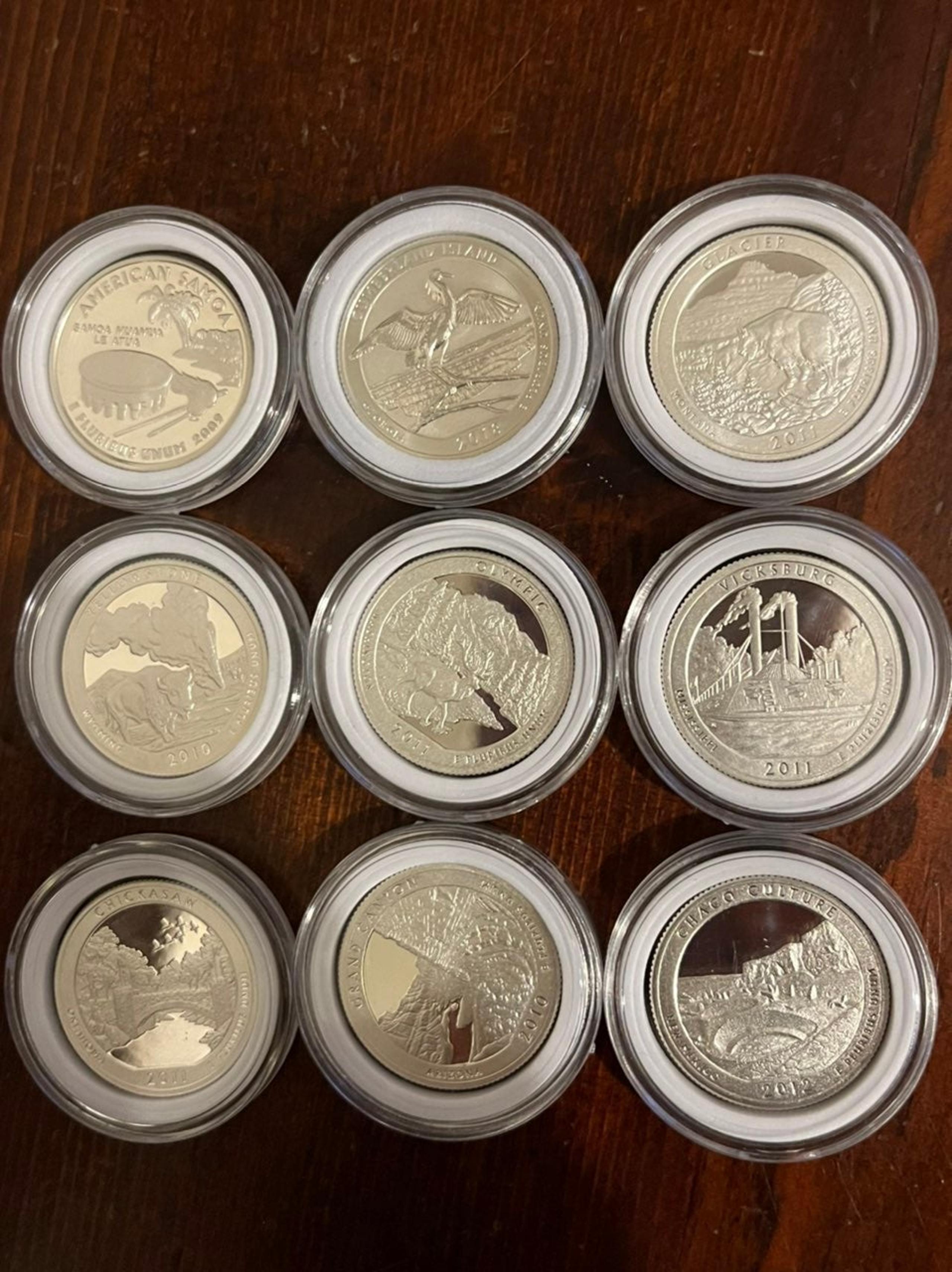 9 uncirculated state proof quarters