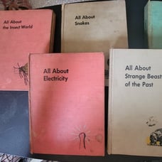 Vintage Five Lot Of Random House Informative Kids Books 1954, 56, 57 Hard Covers