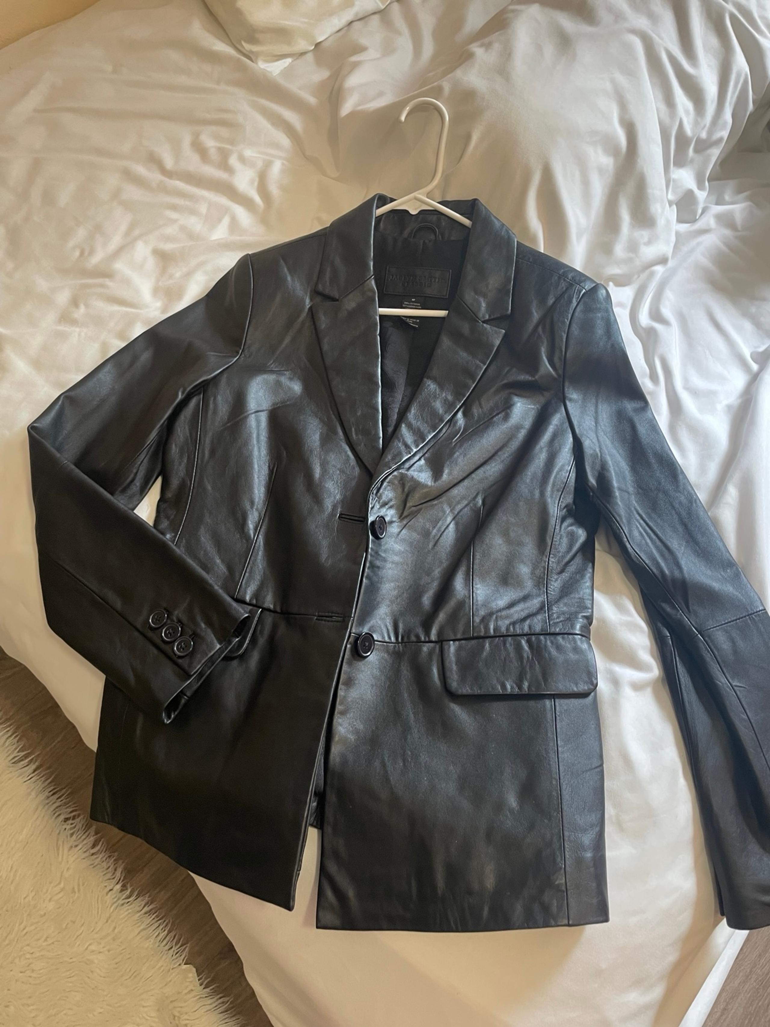 Black Leather Jacket Blazer