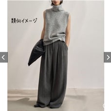 DRESSTERIOR Turtleneck Sleeveless Knit Sweater Purple FREE