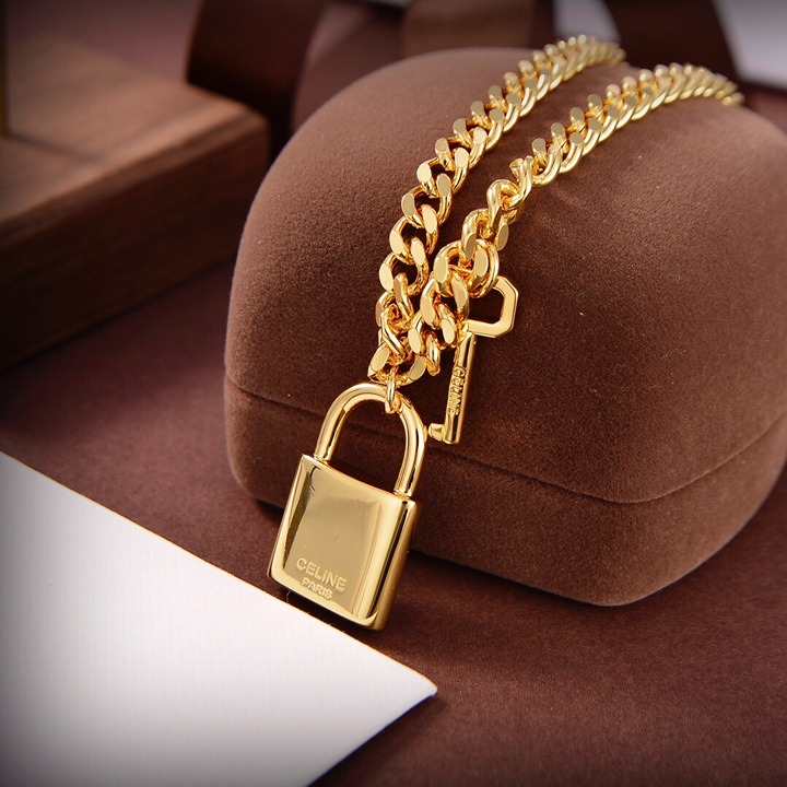 Key Lock Simple Necklace for