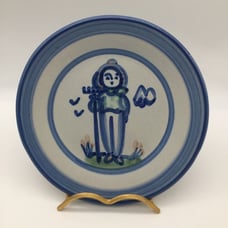 MA Hadley Stoneware Lunch Plate Country Farmer 7 3/4 Inches