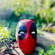 3-D printed custom-made,Deadpool sprayed with auto body paint