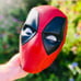 3-D printed custom-made,Deadpool sprayed with auto body paint