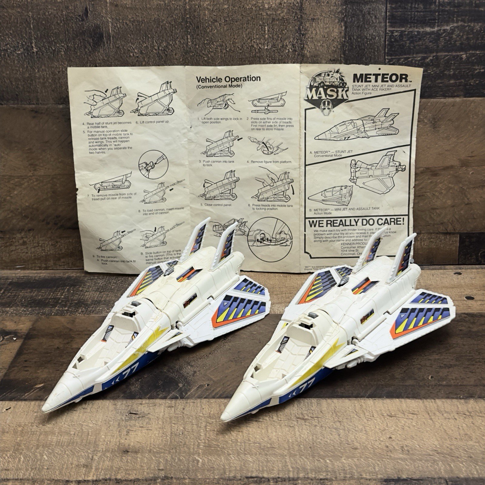 Vinatge Kenner MASK NETEOR Stunt Jet/Mini Jet And Assault Tank