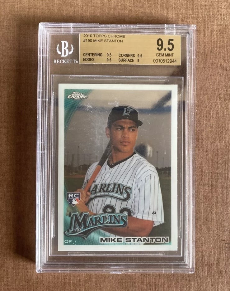 2010 Topps Chrome Giancarlo ''Mike'' Stanton BGS 9.5 #190 RC M8