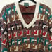 Vintage Izod 80s 90s Colorful Grandpa Sweater