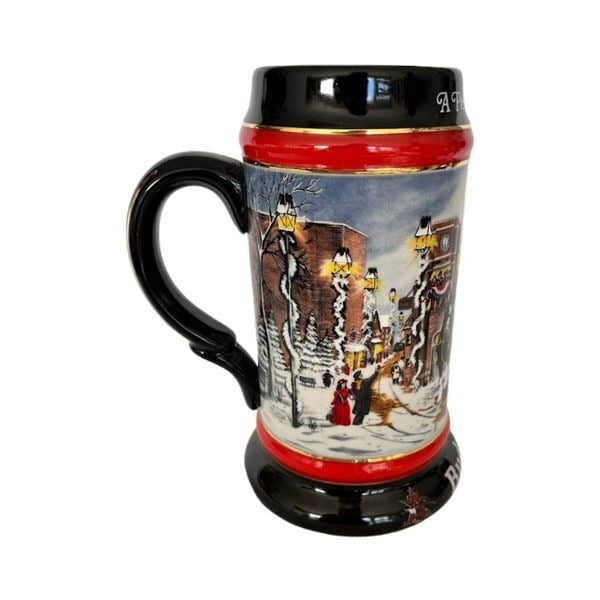 Budweiser A Perfect Christmas Collector's Series Holiday Beer Stein Mug 1992