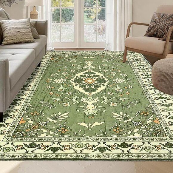 NEW Area Rug 5'x7' Washable Large Rugs for Living Room, Soft Non-Slip Bedroom