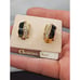 Christian Dior NEW Earrings Black Enamel/Crystal Clip On Nordstroms