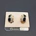 Christian Dior NEW Earrings Black Enamel/Crystal Clip On Nordstroms