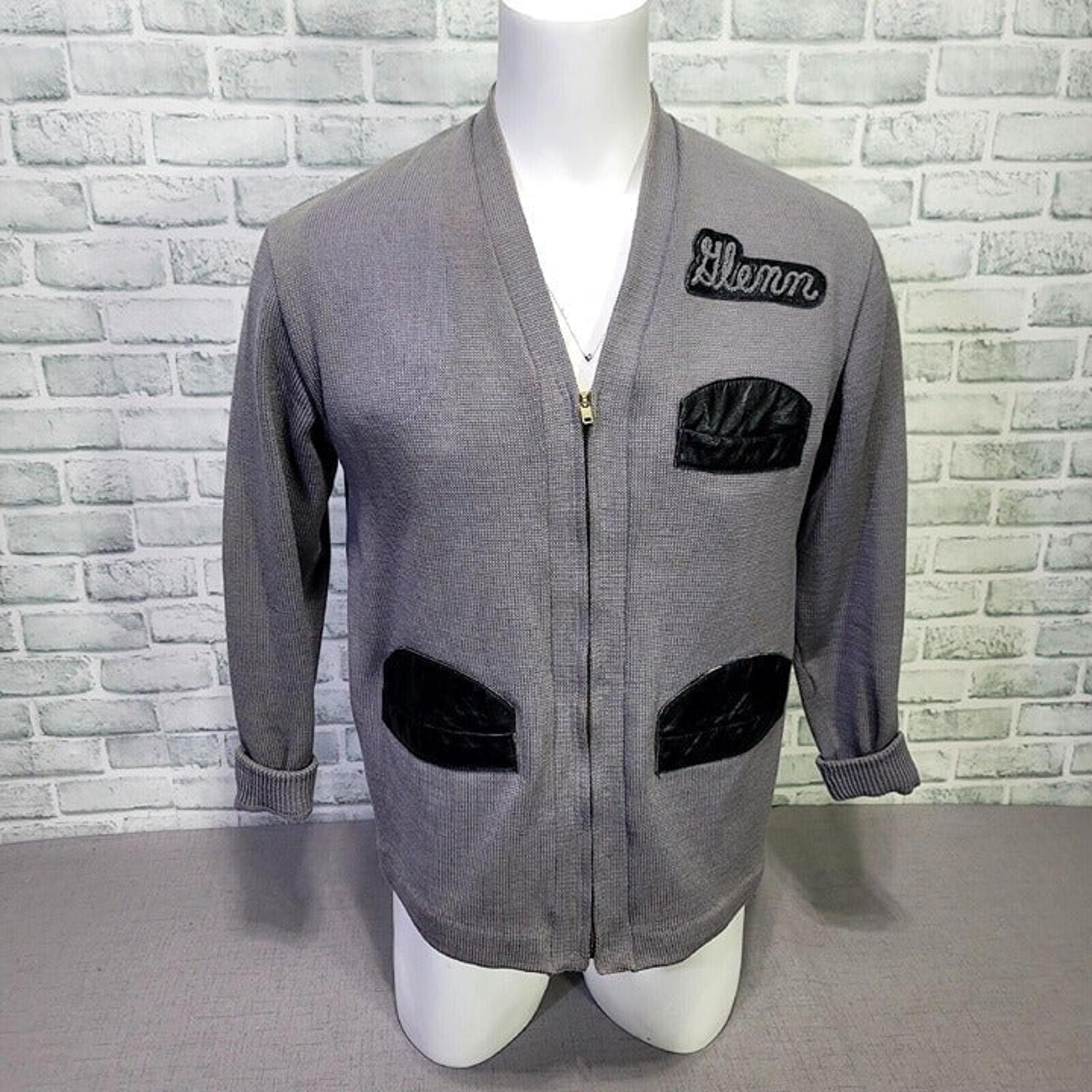 Vintage 50s Skookum Centralia Knitting Mills Letterman Wool Shooting Cardigan