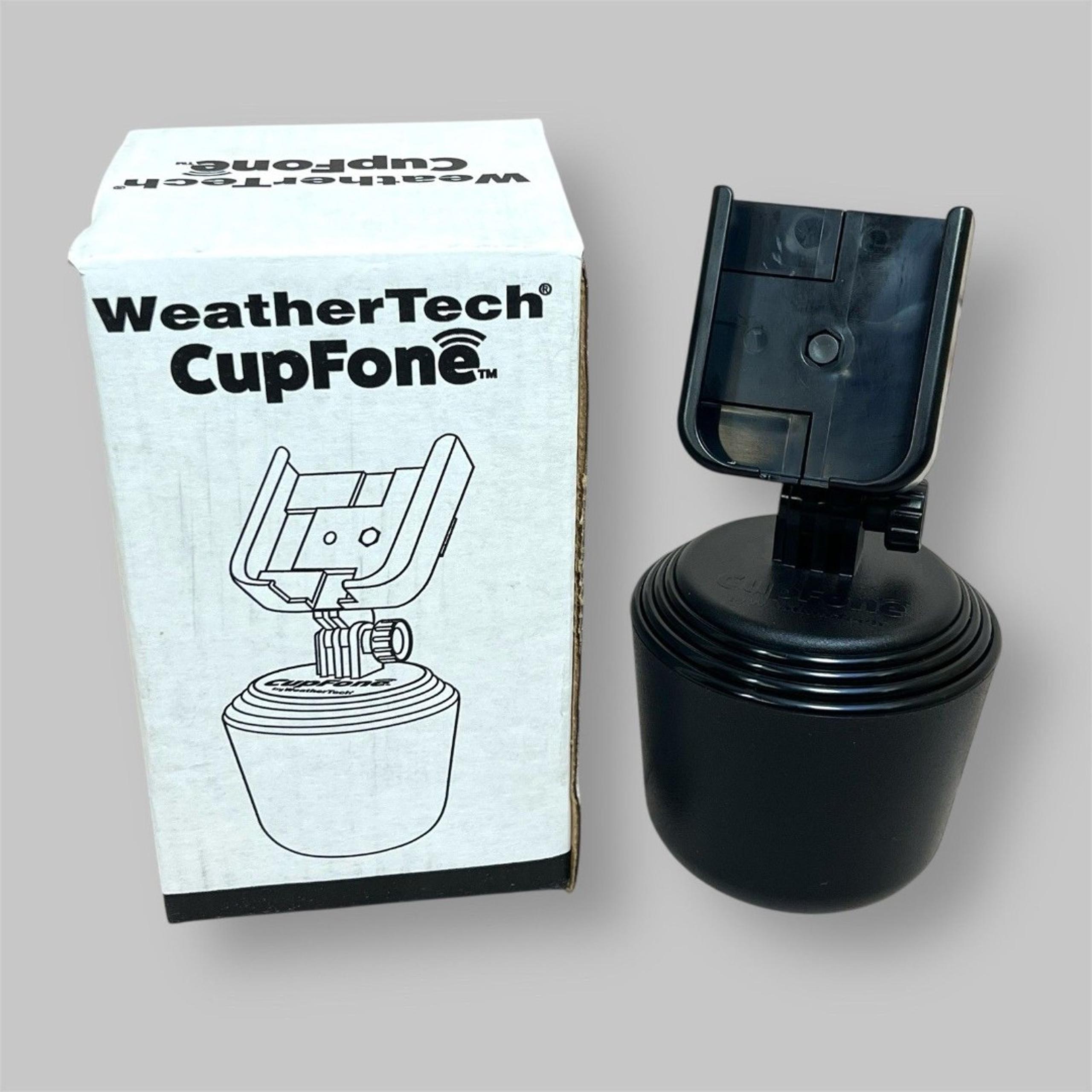 WeatherTech CupFone Universal Adjustable Cell Phone Mounted for Cup Holder Black