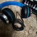 [Set of 4] Ailihen Wired Headphones (blue)