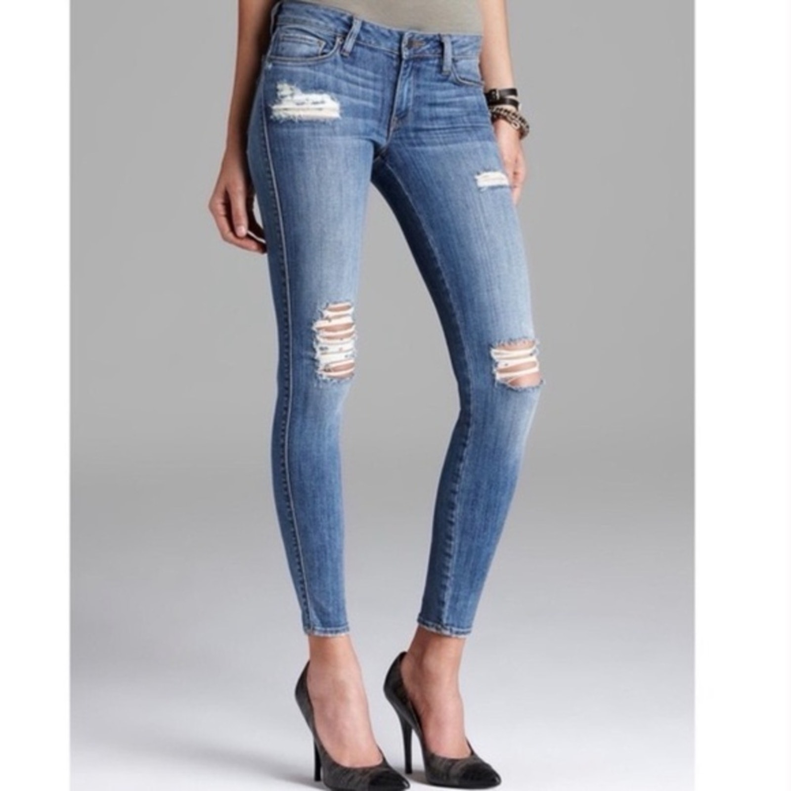 [genetic denim] shya distressed cigarette jean torch medium wash 24