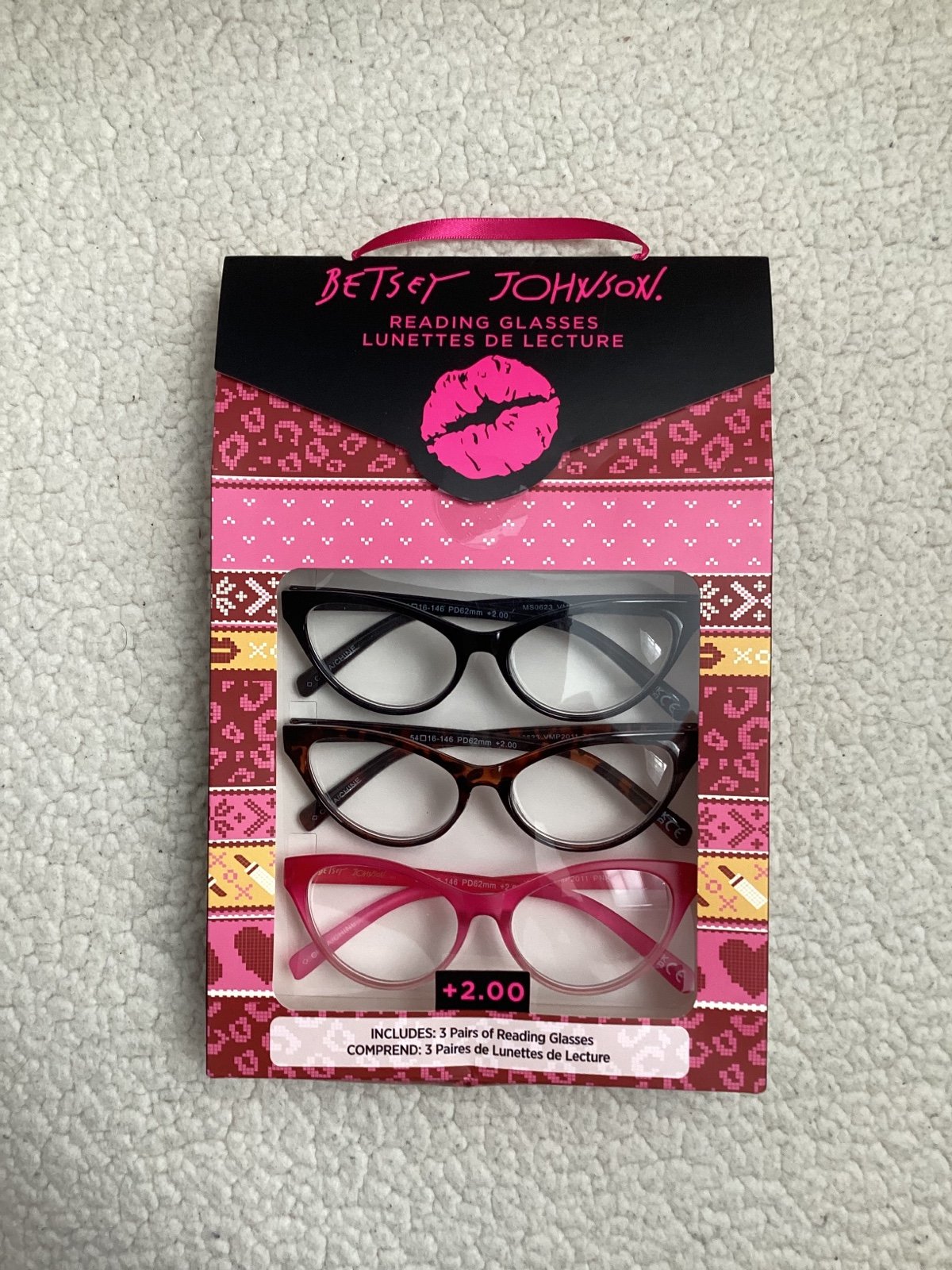 Betsey Johnson Cat Eye Reading Glasses, 2.50, NIB