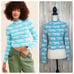 Urban Outfitters S XS BDG Polar Bear Novelty Shauna Crop Sweater Top Mock Neck