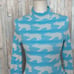 Urban Outfitters S XS BDG Polar Bear Novelty Shauna Crop Sweater Top Mock Neck