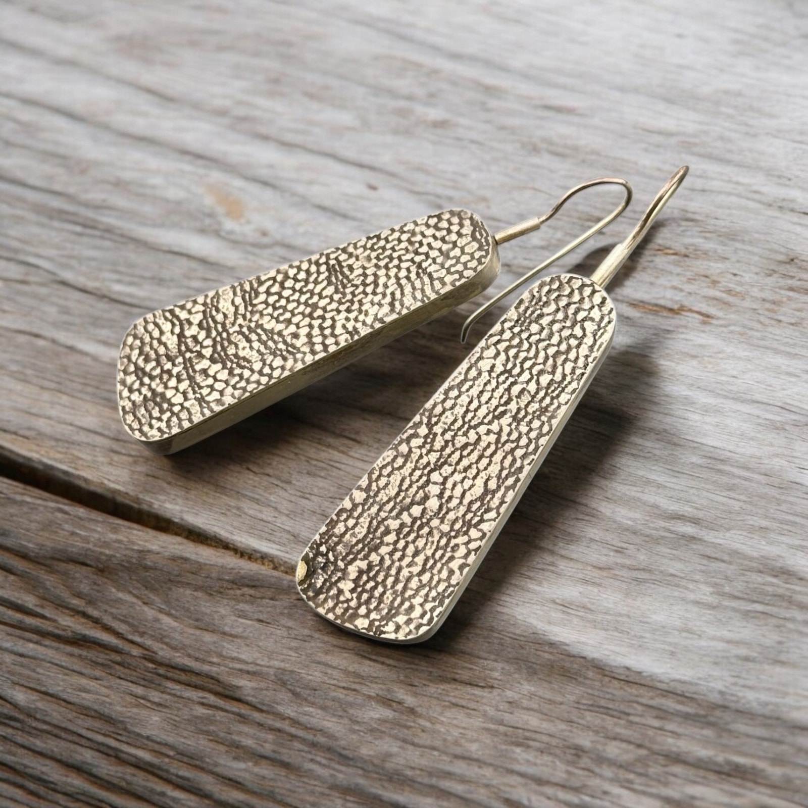 NEW Sterling Silver 3D Textured Earrings