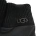 UGG Leather with Fabric Quilted Knit Gloves Size Small Medium in Black NEW