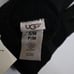 UGG Leather with Fabric Quilted Knit Gloves Size Small Medium in Black NEW
