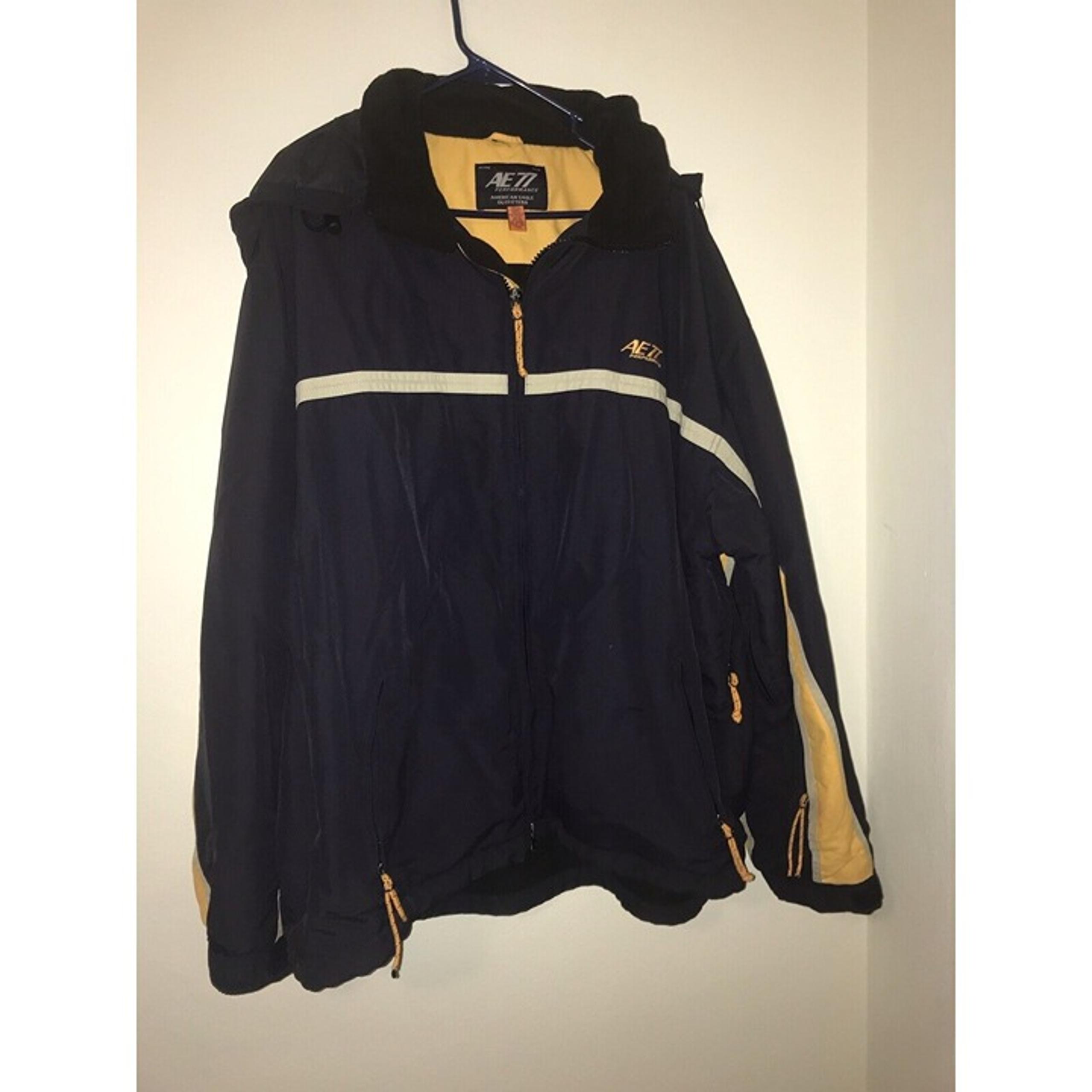 American Eagle Coat Parka Ski Jacket Men XL  AE77 Performance Gear Mens Blue
