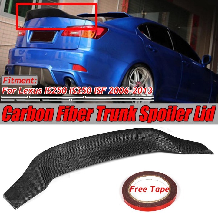 NEW 2006-2013 LEXUS IS250 IS350 IS-F SEDAN Real Carbon Fiber Rear Trunk Spoiler