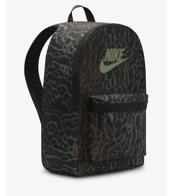 Nike Heritage UNISEX Caminal Backpack Black Oil Green FB2839 010 Sz 25L