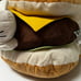 Nyan Nyan Nyanko Large Plush Cat Cheeseburger Kitty Burger 12” Tall 15 Wide