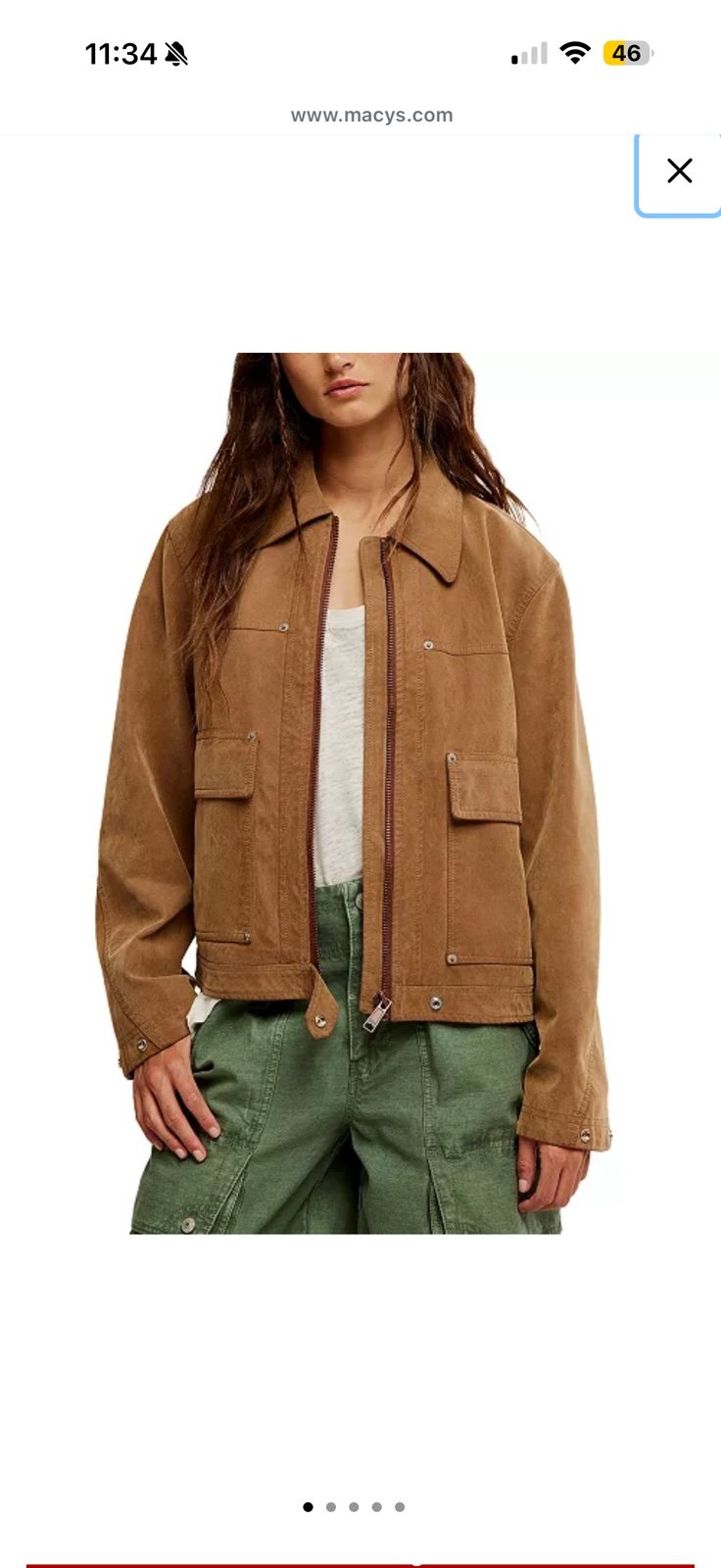 Free people Blair vegan suede jacket