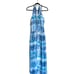 NWT 229 CALVIN KLEIN Blue Zippered Cut Out Ruffle Trim Tie Dye Sleeveless Gown