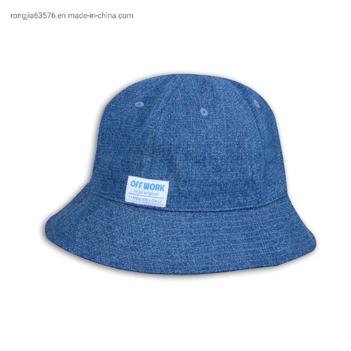 Fashion Front Woven Label Patch Bucket Hat and Cap