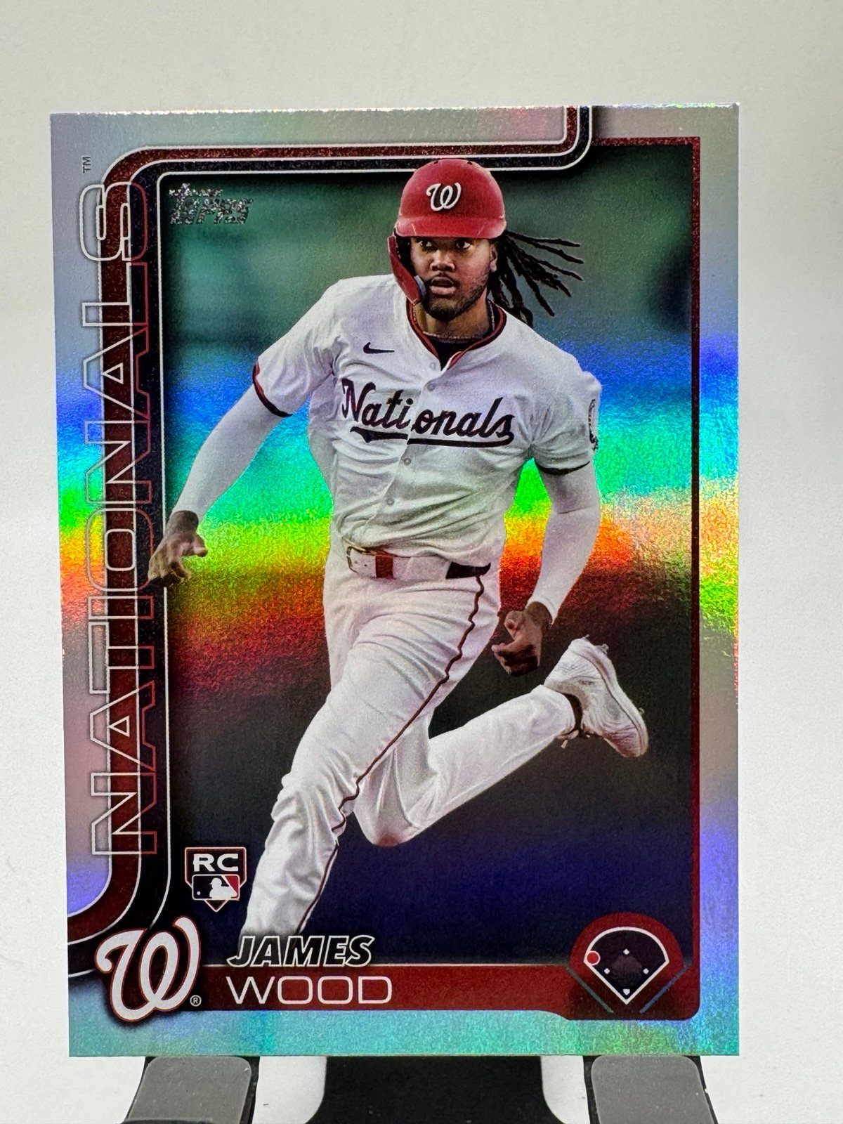 James Wood Topps ‘25 Series 1 RAINBOW FOIL #181 Washington Nationals